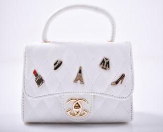 Дамска чанта еко кожа бяла HBGV-1011644