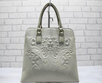 Дамска чанта еко кожа бежова ZTWS-23558