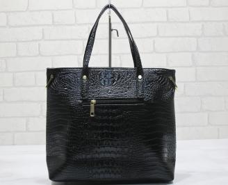 Дамска чанта еко кожа черна KMXG-23577