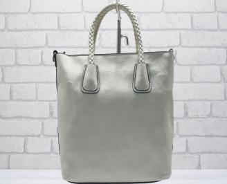 Дамска чанта еко кожа бежова MEMH-23632