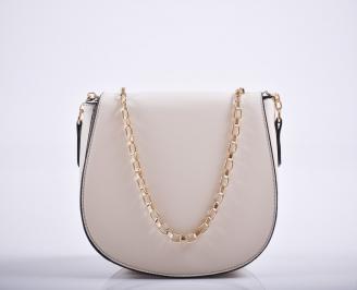 Дамска чанта еко кожа бежова UPOH-27205