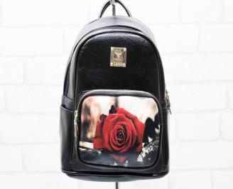 Дамска раница еко кожа черна ZIKP-26309