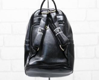 Дамска раница еко кожа черна ZIKP-26309