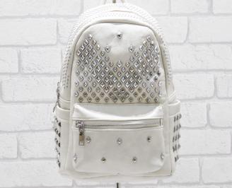 Дамска раница еко кожа бежова HMGA-26395