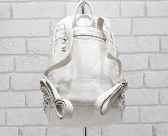 Дамска раница еко кожа бежова HMGA-26395