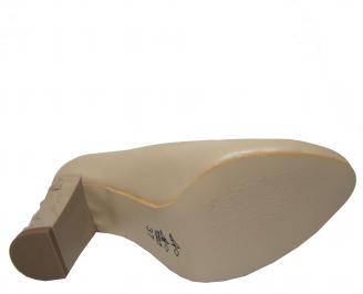 Дамски елегантни обувки еко кожа бежови UIXO-22302