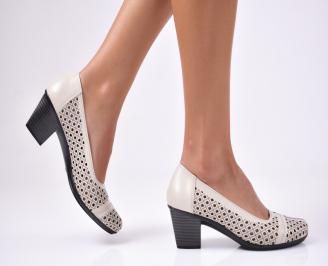 Дамски  обувки естествена кожа бежови YPNX-1012439