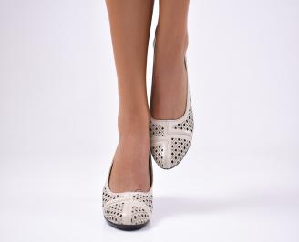 Дамски  обувки естествена кожа бежови YPNX-1012439