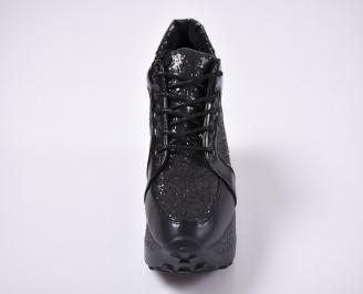 Дамски обувки на платформа  черни QBSN-1014163