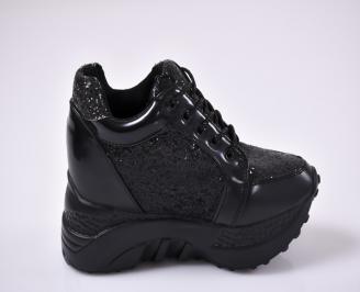 Дамски обувки на платформа  черни QBSN-1014163