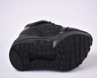 Дамски обувки на платформа  черни QBSN-1014163