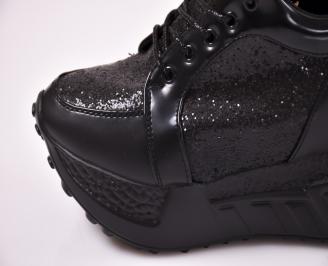 Дамски обувки на платформа  черни QBSN-1014163