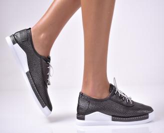 Дамски  равни обувки еко кожа черни. AYET-1013611