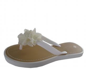 Дамски силиконови чехли бели FVIM-19318