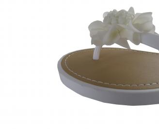 Дамски силиконови чехли бели FVIM-19318