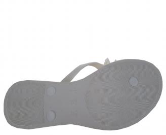 Дамски силиконови чехли бели FVIM-19318