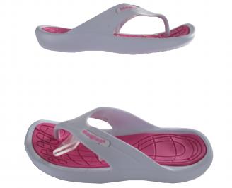 Дамски силиконови чехли бяло/розово BXNL-19324