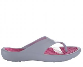 Дамски силиконови чехли бяло/розово BXNL-19324