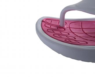 Дамски силиконови чехли бяло/розово BXNL-19324