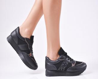 Дамски спортни  обувки еко кожа черни XNZZ-1010310