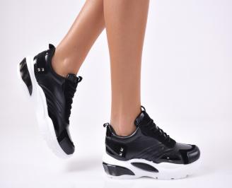 Дамски спортни  обувки еко кожа  черни EVCF-1012799