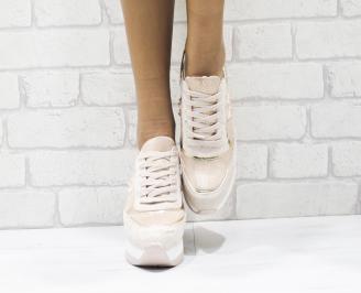 Дамски спортни обувки  еко кожа розови FLXY-26431