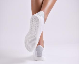 Дамски спортни обувки еко кожа бели DYZB-26998