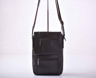 Мъжка чанта естествена кожа кафява   NYHJ-1015559