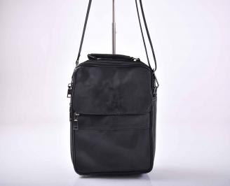Мъжка чанта естествена кожа черна   IOZW-1015561