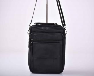 Мъжка чанта естествена кожа черна   OLXF-1015587