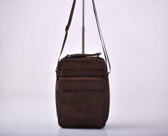 Мъжка чанта естествена кожа черна   FFBM-1015589