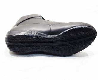 Мъжки  боти естествена кожа черни CROP-25603