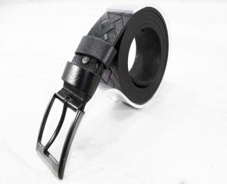 Мъжки колан черен естествена кожа SAGR-25280