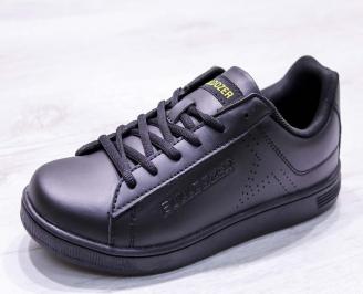 Мъжки маратонки  еко кожа черни XYAV-26690