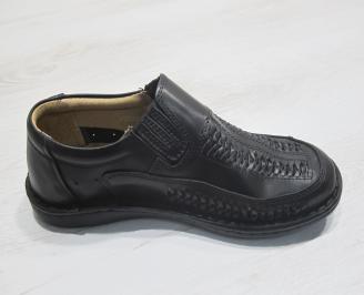 Мъжки обувки черни естествена кожа KDMR-23853