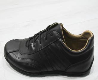 Мъжки обувки естествена кожа черни IENA-23367