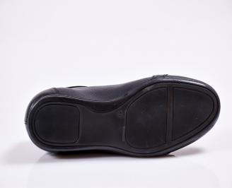 Мъжки обувки естествена кожа черни ULMM-23381