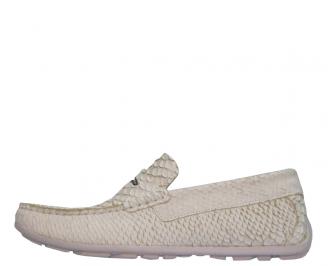 Мъжки обувки  естествена кожа бели UCIN-10305