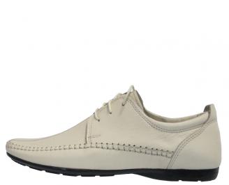 Мъжки обувки от естествена кожа официални бежови XQYY-10313