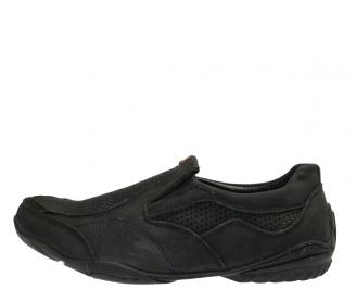 Мъжки обувки  спортни естествена кожа черни VIUZ-10300