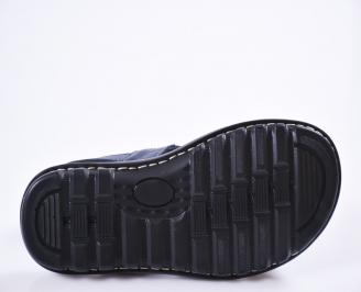 Мъжки сандали естествена кожа сини LFWJ-27438