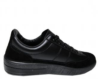 Мъжки спортни обувки еко кожа черни EEXQ-22154