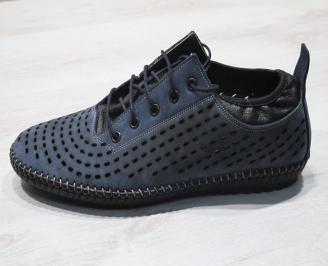 Мъжки спортни обувки естествен набук сини FWRX-24505