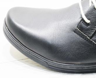 Мъжки спортни обувки естествена кожа черни NFYL-25498