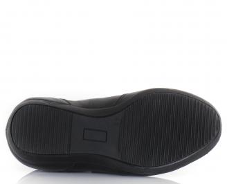Мъжки спортни обувки естествена кожа черни UDKA-16383