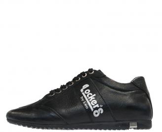 Мъжки спортни обувки от естествена кожа черни KOZJ-10100