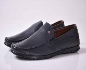 Мъжки спортно елегантни обувки сини  QGCO-1015993