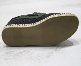 Мъжки спортно елегантни  обувки текстил зелени FJEI-24503