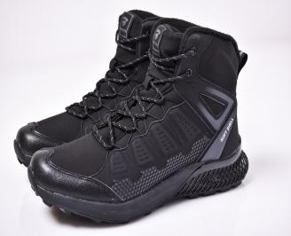 Мъжки зимни боти от водонепромокаем текстил черни UCXK-1013222