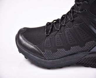 Мъжки зимни боти от водонепромокаем текстил черни UCXK-1013222